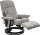 Миниатюра изображения товара Массажное кресло Calviano 23 с пуфом (серый плюш)