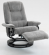 Миниатюра изображения товара Массажное кресло Calviano 23 с пуфом (серый плюш)