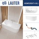 Миниатюра изображения товара Ванна акриловая Lauter Bliss 170 L / 21201071L (с каркасом, лицевым экраном белого цвета и сифоном 21Y11020 хром)