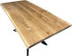 Миниатюра изображения товара Обеденный стол Iva-Wood 140x80 Натуральный дуб (край натуральный, подстолье металл паук)