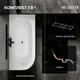 Миниатюра изображения товара Ванна акриловая Lauter Bliss 170 P / 21201072P (с каркасом и сифоном 21Y11021 матовый черный)