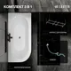 Миниатюра изображения товара Ванна акриловая Lauter Bliss 170 P / 21201072P (с каркасом и сифоном 21Y32000 хром)