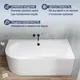 Миниатюра изображения товара Ванна акриловая Lauter Bliss 170 P / 21201072P (с ножками, лицевым экраном белого цвета и сифоном 21Y11020 хром)