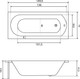 Миниатюра изображения товара Ванна акриловая Lauter Haven 150 /21202005 (с ножками и сифоном 21Y11020 хром)