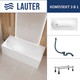 Миниатюра изображения товара Ванна акриловая Lauter Haven 150 /21202005 (с ножками и сифоном 21Y31002 белый)