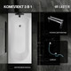 Миниатюра изображения товара Ванна акриловая Lauter Haven 150 / 21202005 (с ножками и сифоном 21Y31002 белый)