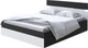 Миниатюра изображения товара Двуспальная кровать Proson Milton с ПМ 160x200 (черный/белый)