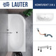Миниатюра изображения товара Ванна акриловая Lauter Bliss 180 L / 21201081L (с ножками и сифоном 21Y11030 хром)