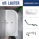 Миниатюра изображения товара Ванна акриловая Lauter Bliss 180 L / 21201081L (с ножками и сифоном 21Y32002 белый)