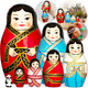 Миниатюра изображения товара Матрешка сувенирная Брестская Фабрика Сувениров С пандой и девушками в традиционных китайских платьях / 7349