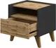 Миниатюра изображения товара Прикроватная тумба ELVA Нодо NEM01T-2S-500/400/540 (02) (дуб вотан/графит)