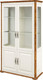 Миниатюра изображения товара Шкаф с витриной ELVA Лазаро NEM03HS-2D2V-1140/480/2000 (26) (крем/дуб кантри)