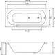 Миниатюра изображения товара Ванна акриловая Lauter Haven 150 /21202005 (с каркасом, лицевым экраном белого цвета и сифоном 21Y11022 белый)