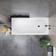 Миниатюра изображения товара Ванна акриловая Lauter Haven 150 / 21202005 (с каркасом, лицевым экраном черного цвета и сифоном 21Y32001 матовый черный)