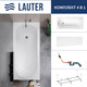 Миниатюра изображения товара Ванна акриловая Lauter Haven 170 / 21202007 (с каркасом, лицевым экраном белого цвета и сифоном 21Y11022 белый)