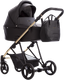Миниатюра изображения товара Детская универсальная коляска Bebetto Yoddi Premium Class 2в1 PC (02, черная кожа/рама золото)