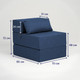 Миниатюра изображения товара Бескаркасное кресло-кровать buyson BuyDream Тк. Madagaskar 08 202x70 (синий)
