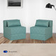 Миниатюра изображения товара Бескаркасное кресло-кровать buyson BuyDream Тк. Laguna 670 202x70 (бирюзовый)