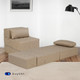 Миниатюра изображения товара Бескаркасное кресло-кровать buyson BuyDream Тк. Madagaskar 02 202x70 (бежевый)