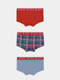 Миниатюра изображения товара Комплект трусов детских Mark Formelle 413354-3 (р.146-72-63, серо-голубой/ярко-красный/красно-синяя клетка)