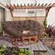Миниатюра изображения товара Диван садовый Tetchair Mamasan 23/02 W с подушкой (коньяк/коричневый)