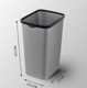 Миниатюра изображения товара Мусорное ведро Violet Tandem 843358 (33л, сер.металлик/черный)
