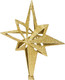 Миниатюра изображения товара Верхушка для елки Волшебная страна Рождественская звезда / 108605 (золотой)