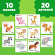 Миниатюра изображения товара Развивающая игра Puzzle Time Изучаем животных / 10642785