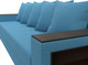 Миниатюра изображения товара Диван Лига Диванов Дубай Лайт полки справа / 132283 (рогожка Амур 10 голубой)