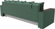 Миниатюра изображения товара Диван Лига Диванов Дубай Лайт полки справа / 132284 (рогожка Амур 11 зеленый)