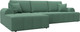 Миниатюра изображения товара Диван угловой Лига Диванов Лига-080 угол левый / 134744L (рогожка Амур 11 зеленый)