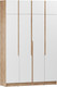Миниатюра изображения товара Шкаф Eligard Aura 4Dа (дуб вотан/белый)