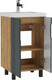 Миниатюра изображения товара Тумба под умывальник Айсберг Bazis 50 Марта без ящика (дуб вотан)