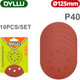 Миниатюра изображения товара Набор шлифлистов DYLLU 125мм P40 DTZA5112 (10шт)