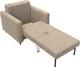 Миниатюра изображения товара Кресло-кровать Лига Диванов Лига-070 / 132556 (велюр Seven 729 бежевый)