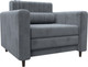 Миниатюра изображения товара Кресло-кровать Лига Диванов Лига-070 / 132554 (велюр Tower 10 серый)