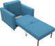 Миниатюра изображения товара Кресло-кровать Лига Диванов Лига-070 / 132545 (рогожка Амур 10 голубой)