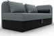 Миниатюра изображения товара Тахта Лига Диванов Лига-094 НПБ / 132528 (рогожка Амур 07 серый/экокожа черный)