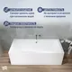 Миниатюра изображения товара Ванна акриловая Lauter Oasis 170 / 21203070 (с каркасом, лицевым экраном белого цвета и сифоном 21Y31002 белый)