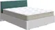 Миниатюра изображения товара Двуспальная кровать Proson Voyage 160x200 (белый жемчуг/Sohu лазурь)