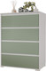 Миниатюра изображения товара Комод Рэйгрупп Aleksa РГ-04-ВZ ARG-4-ВZ  (белый премиум/зеленый самшит)