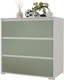 Миниатюра изображения товара Комод Рэйгрупп Aleksa РГ-03-ВZ ARG-3-ВZ (белый премиум/зеленый самшит)