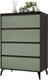 Миниатюра изображения товара Комод Рэйгрупп Aleksa РГ-04-КZС ARG-4-KZС  (кобальт/зеленый самшит/черный)