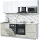 Миниатюра изображения товара Кухонный гарнитур Интерлиния Мила Лайт 2.25-ПМ4  (белый платинум/бетон лайт/белый гранит)