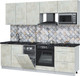 Миниатюра изображения товара Кухонный гарнитур Интерлиния Мила Лайт 2.45-ПМ4 (бетон лайт/бетон лайт/кастилло темный)