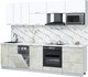 Миниатюра изображения товара Кухонный гарнитур Интерлиния Мила Лайт 2.7-ПМ4  (белый платинум/бетон лайт/белый гранит)