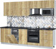 Миниатюра изображения товара Кухонный гарнитур Интерлиния Мила Лайт 2.7-ПМ4  (дуб золотой/дуб золотой/кастилло темный)