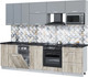 Миниатюра изображения товара Кухонный гарнитур Интерлиния Мила Лайт 2.7-ПМ4  (серебро/дуб серый/кастилло темный)