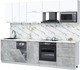Миниатюра изображения товара Кухонный гарнитур Интерлиния Мила Лайт 2.7-ПМ4  (белый платинум/бетон/белый гранит)