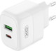 Миниатюра изображения товара Адаптер питания сетевой XO PD20W/QC18W 1USB-A+1USB-C L137(EU)